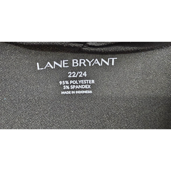 Lane Bryant Blouse Womens 22 24 Plus Size Black Shirt Soft Draped Dressy Work - Picture 7 of 7